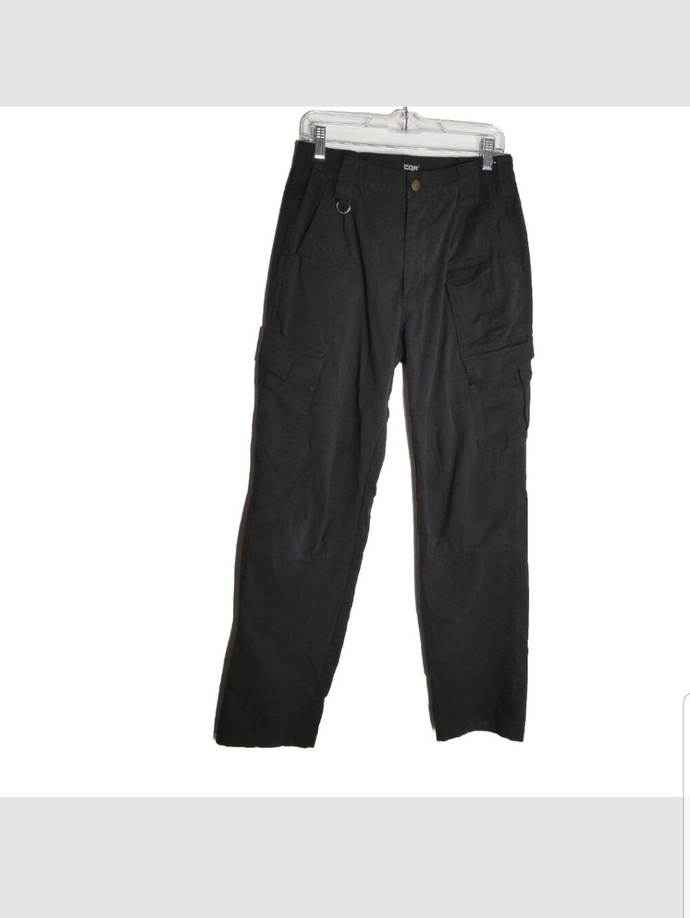 CQR Cargo Tactical Pants Men's 30x33 Black Straight Ripstop Utility